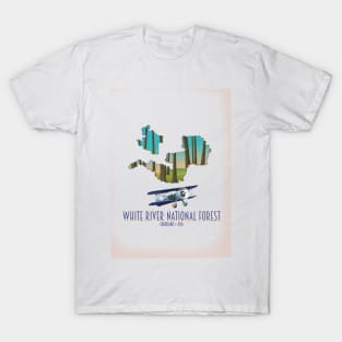 White River National Forest Colorado map T-Shirt